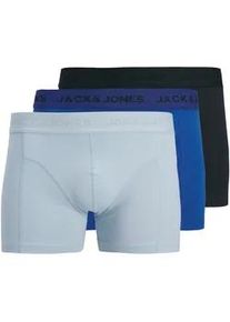 Jack & Jones Trunk JACK & JONES "JACCOOPER SOLID TRUNKS 3 PACK", Herren, Gr. L, 3 Stk., beaucoup blau pack:chambray blau, sky captain, Jersey, Obermaterial: 95% Baumwolle, 5% Elasthan, unifarben, bequem, Unterhosen