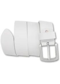 Bernd G&ouml;tz Lederg&uuml;rtel BERND G&Ouml;TZ "Lederg&uuml;rtel mit nat&uuml;rlich strukturierter Oberfl&auml;che", Herren, Gr. 100, wei&szlig;, Rindsleder, G&uuml;rtel Lederg&uuml;rtel