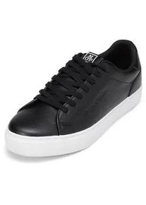 Marc O'Polo Sneaker MARC O'POLO "aus fein genarbtem Rindleder", Herren, Gr. 45, schwarz, Obermaterial: 100% Leder (Rind), unifarben, Schuhe Sneaker