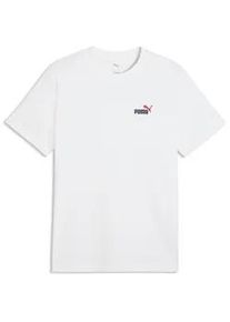 T-Shirt Puma "ESS 2 COLOR SMALL NO. 1 LOGO TEE", Herren, Gr. XXL, Puma wei&szlig;, Jersey, Obermaterial: 100% Baumwolle, bedruckt, regular fit normal, Rundhals, Shirts T-Shirt, regul&auml;re Passform, Kurzarm, Rundhalsausschnitt