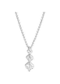 Kette mit Anh&auml;nger Firetti "Schmuck Geschenk Silber 925 Halsschmuck Halskette Erbskette St&auml;bchen", silber (silberfarben, kristallwei&szlig;), Halsketten, Damen, Silber 925 (Sterlingsilber), L: 47 B: 1,5mm, mit Zirkonia (synth.), B:1,5mm