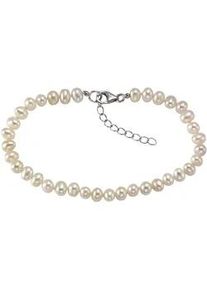 Armband Vivance "925 Silber rhodiniert mit S&uuml;&szlig;wasserzuchtperlen in wei&szlig;", wei&szlig; (wei&szlig;, wei&szlig;), Armb&auml;nder, Damen, 19+3cm, Silber 925 (Sterlingsilber), gl&auml;nzend, Armband