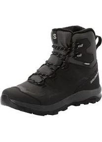Winterstiefel Salomon "OUTFROST TS CSWP", Damen, Gr. 46, schwarz (asphalt, schwarz, castlerock), Synthetik, Textil, Schuhe Winterstiefel, Snowboots, Winterboots, Winterschuhe, wasserdicht und gef&uuml;ttert