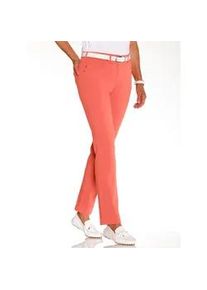 Bequeme Jeans Casual Looks, Damen, Gr. 21, Kurzgr&ouml;&szlig;en, orange (koralle), 96% Baumwolle, 4% Elasthan, unifarben, lang, Jeans