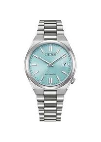 Automatikuhr Citizen "TSUYOSA 37 mm", silberfarben, hellblau, Armbanduhren, Damen, Automatikuhr, Armbanduhr, Damenuhr, Mechanische Uhr, Edelstahlarmband, analog, Tag