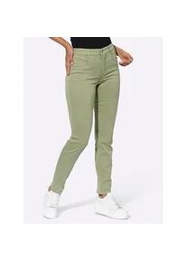 Slim-fit-Jeans Ascari, Damen, Gr. 44, Normalgr&ouml;&szlig;en, gr&uuml;n (schilf), 91% Baumwolle, 6% Polyester, 3% Elasthan, unifarben, lang, Jeans Slim-fit-Jeans, Topseller