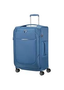 Weichgep&auml;ck-Trolley Samsonite "RE-LITE, verschiedene Gr&ouml;&szlig;en und Farben", Gr. B/H/T: 44cm x 67cm x 30cm 79 l, blau (capri blau), Polyester, Koffer, Reisekoffer TSA-Schloss Stickerbogen Volumenerweiterung Laptopfach
