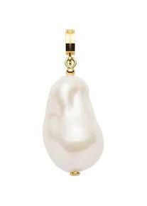 Charm-Einh&auml;nger Leonardo "Anh&auml;nger Wilma Clip & Mix", gold (gelbgoldfarben, wei&szlig;), Charms, Damen, Edelstahl, Perlen, mit Perle (imitiert)