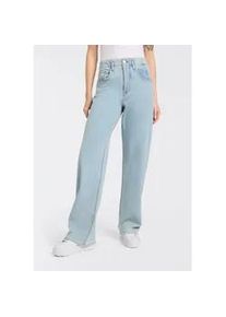 High-waist-Jeans Herrlicher "Baggy Straight Denim Light", Damen, Gr. 29, L&auml;nge 32, paradieso, Denim/Jeans, Obermaterial: 98% Baumwolle, 2% Elasthan, loose fit, Jeans High-Waist-Jeans