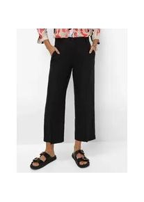 Culotte Brax "Style MAINE S", Damen, Gr. 48, Normalgr&ouml;&szlig;en, schwarz, Web, 100% Leinen, Hosen Culotte