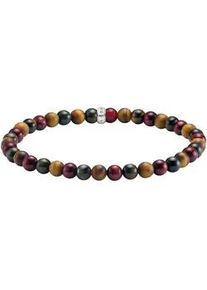 Armband Thomas Sabo "Talisman-Armband" Gr. 21, silber (silberfarben, blau, rot, braun, blau, rot, braun), Armb&auml;nder, Damen, 21, Silber 925 (recycelt), Armband, mit Tigerauge