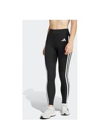 Trainingstights Adidas PERFORMANCE "OPTIME ESSENTIALS 3-STREIFEN 7/8-LEGGINGS", Damen, Gr. XXL, N-Gr, schwarz-wei&szlig; (schwarz, wei&szlig;), Obermaterial: 85% Polyester, 15% Elasthan, Hosen