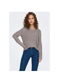 Strickpullover Only "ONLGEENA XO L/S PULLOVER KNT NOOS", Damen, Gr. XL, grau (satellite), Strick, Obermaterial: 65% Polyacryl, 35% Polyamid, unifarben, regular fit Po-bedeckend, Rundhals, Rippstrickb&uuml;ndchen, Pullover Strickpullover, Materialmix, regular fit