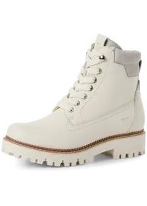 Winterboots Tamaris, Damen, Gr. 40, sanftes wei&szlig;, Leder, unifarben, Schuhe Winterboots, Schn&uuml;rboots, Outdoorschuh mit PrimaLoft-Ausstattung
