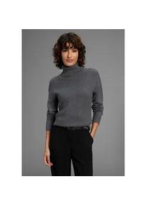 Rollkragenpullover Laura Scott, Damen, Gr. 40/42, grau melange, Strick, Obermaterial: 50% Viskose, 26% Polyamid, 24% Polyester, meliert, figurumspielend h&uuml;ftbedeckend, Rippb&uuml;ndchen, Pullover Rollkragenpullover, kuscheliger Winterstrick in l&auml;ssiger Form - NEUE KOLLEKTION