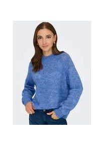 Jacqueline de Yong Stehkragenpullover JDY "JDYZOEY LIFE L/S HN RAGLAN PUL KNT NOOS", Damen, Gr. XS, ebb and flow detail:melange, Strick, Obermaterial: 70% Polyester, 21% Nylon, 8% Wolle, 1% Elasthan, meliert, h&uuml;ftlang, hoch geschlossener Ausschnitt, Pullover Stehkragenpullover