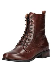 Schn&uuml;rstiefelette Everybody "Everybody Stiefelette Leder", Damen, Gr. 40, braun, Leder, Schuhe Schn&uuml;rstiefelette