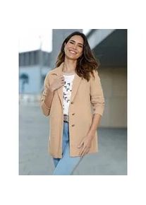 Strickjacke Classic Basics, Damen, Gr. 56, beige, 80% Polyacryl, 20% metallisierte Fasern, unifarben, Strickjacken Strickjacke