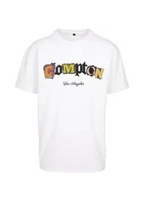 T-Shirt "Upscale by Mister Tee Unisex Compton L.A. Oversize Tee", Damen, Gr. 4XL, wei&szlig;, 100% Baumwolle, UPSCALE BY MISTER TEE, unifarben, oversize, ohne Ausschnitt, Shirts T-Shirt