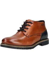 Schn&uuml;rschuh Bugatti "Bugatti Stiefelette Leder", Herren, Gr. 44, cognac, Leder, Schuhe Schn&uuml;rschuh