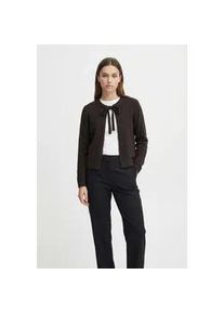 Strickjacke Only "ONLJESSIE LS ONE STRING CARDIGA KNT", Damen, Gr. M, chocolate torte detail:melange, Strick, Obermaterial: 35% Polyester, 30% Nylon, 25% Polyacryl, 7% Wolle, 3% Elasthan, meliert, normal, Rundhals, Strickjacken Strickjacke