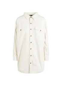 Kurzarmshirt Urban Classics "Urban Classics Damen Ladies Long Corduroy Overshirt", Damen, Gr. 4XL, sandwei&szlig;, 100% Baumwolle, unifarben, oversize, amerikanischer Ausschnitt, Shirts