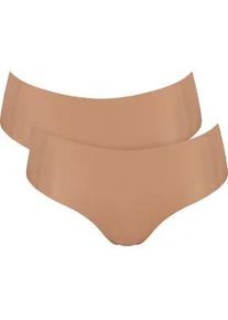 Hipster Sloggi "ZERO Feel 2.0", Damen, Gr. XXL, braun (nostalgic braun), Obermaterial: 86% Polyamid, 14% Elasthan, Unterhosen