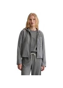 Marc O'Polo Hemdjacke MARC O'POLO "aus recyceltem Polyester und Viskose", Damen, Gr. 42, warm granite melange, Obermaterial: 63% Polyester, 34% Viskose, 3% Elasthan, unifarben, Jacken