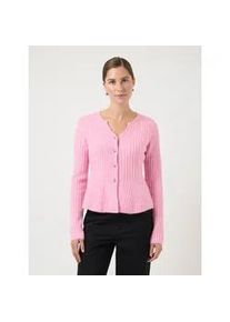 Strickjacke Y.A.S "YASDOLLY LS KNIT CARDIGAN S. NOOS", Damen, Gr. M, moonlite mauve, Strick, Obermaterial: 53% Polyester, 21% Polyacryl, 10% Wolle, 10% Nylon, 6% Elasthan, unifarben, kurz, Rundhals, Strickjacken Strickjacke