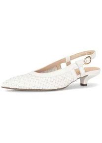 Slingpumps Gabor "Slingpumps", Damen, Gr. 44, creme, Schuhe Slingpumps