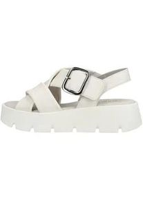 Plateausandaletten Gabor "Gabor Sandalen Glattleder", Damen, Gr. 41, wei&szlig;, Glattleder, Schuhe