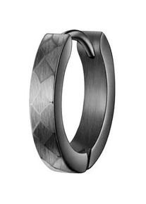 Paar Creolen True Rebels "TR322", gunmetal, Ohrringe, Herren, 15,4, Edelstahl