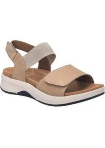 Sandale Josef Seibel "Estelle 13", Herren, Gr. 40, beige, Nubukleder, Schuhe Sandale, Sommerschuh, Komfortschuh mit praktischen Klettverschl&uuml;ssen, G-Weite