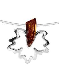 Kette mit Anh&auml;nger OSTSEE-SCHMUCK "- Gleiter-Ahorn - Silber 925/000 - Bernstein" Gr. 42, silber (silber 925, silberfarben, wei&szlig;), Schmuck_Sets, Damen, 42, Silber 925 (Sterlingsilber)