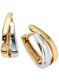 Paar Creolen Jobo "Ohrringe 15 mm", gelbgold 333, Ohrringe, Damen, Gelbgold 333, 333 Gold bicolor