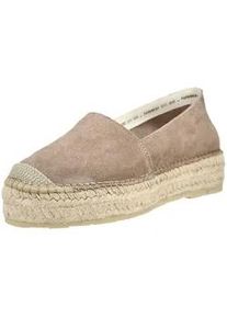 Espadrille Pavement "Pavement Halbschuhe Leder", Damen, Gr. 39, taupe, Leder, Schuhe Espadrille