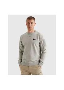 PME-Legend Sweatshirt PME LEGEND "Airstrip sweat", Herren, Gr. M, light grau melee, Sweatware, Obermaterial: 95% Baumwolle, 5% Elasthan, unifarben, regular fit normal, Rundhals, Rippb&uuml;ndchen, Sweatshirts Sweatshirt, mit Logo Stickerei