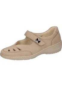 Waldl&auml;ufer Klettschuh WALDL&Auml;UFER "Kya", Herren, Gr. 6,5, beige, Nubukleder, unifarben, Schuhe Klettschuh, Spangenschuh, Komfortschuh, Sandale in Komfortweite K (= extra weit)
