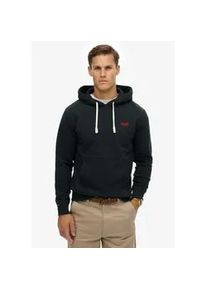 Kapuzensweatshirt Superdry "Essential Logo Classic Hood", Herren, Gr. XXL, eclipse navy, rot, angeraute Sweatware, Obermaterial: 70% Baumwolle, 30% Polyester, unifarben, loose fit normal, Rundhals, Rippb&uuml;ndchen, Sweatshirts, Baumwollmischung, loose fit