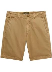 Chinoshorts Superdry "UTILITY CHINO SHORT", Herren, Gr. 32, N-Gr, classic tan braun, Web, Obermaterial: 98% Baumwolle, 2% Elasthan, unifarben, relaxed fit knielang, Hosen Chinoshorts