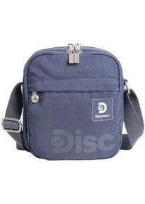 Schultertasche DISCOVERY "Commuter", Damen, Gr. B/H/T: 18cm x 21cm x 5,5cm, grau, bedruckt, Taschen Schultertasche, mit kratzfestem Innenfutter