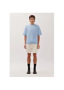 T-Shirt STUDIO SEIDENSTICKER, Damen, Gr. S, hellblau, 33% Wolle, 33% Mohair, 28% Polyamid, 6% Elasthan, unifarben, oversize, Rundhals, Shirts T-Shirt, 1/2 Rundhals Uni