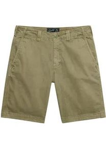 Chinoshorts Superdry "UTILITY CHINO SHORT", Herren, Gr. 32, N-Gr, oil gr&uuml;n, Web, Obermaterial: 98% Baumwolle, 2% Elasthan, unifarben, relaxed fit knielang, Hosen Chinoshorts