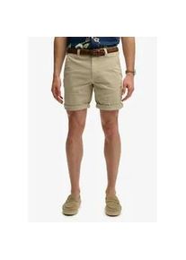 Chinoshorts Superdry "UTILITY CHINO SHORT", Herren, Gr. 34, N-Gr, overcast beige, Web, Obermaterial: 98% Baumwolle, 2% Elasthan, unifarben, relaxed fit knielang, Hosen Chinoshorts