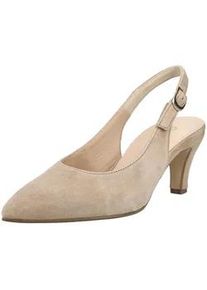 High-Heel-Pumps Gabor "Gabor Pumps Leder", Damen, Gr. 40, sand, Leder, Schuhe