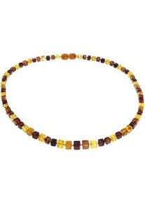 Kette ohne Anh&auml;nger OSTSEE-SCHMUCK "- W&uuml;rfel 6 - Bernstein -" Gr. 50, bunt (mehrfarbig, braun), Halsketten, Damen, 50, Bernstein
