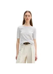 Marc O'Polo T-Shirt MARC O'POLO "aus Organic Cotton-Jersey", Damen, Gr. L, light blau, Obermaterial: 100% Baumwolle, gestreift, Basic, regular fit, U-Boot-Ausschnitt, normaler Saum, Shirts T-Shirt