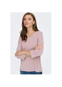 3/4-Arm-Shirt Only "ONLHANNAH 3/4 TOP JRS", Damen, Gr. XS, keepsake lila, Jersey, Obermaterial: 67% Viskose, 33% Polyester, unifarben, regular fit, Rundhals, Shirts 3/4-Arm-Shirt