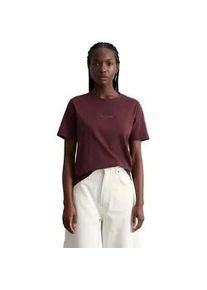 Marc O'Polo T-Shirt MARC O'POLO DENIM, Damen, Gr. L, merlot rot, Jersey, Obermaterial: 100% Baumwolle, regular fit normal, Rundhals, Shirts T-Shirt, regular fit aus Organic Cotton