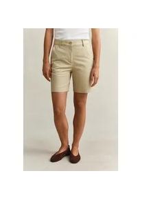 Chinoshorts Gant "CHINO", Herren, Gr. 46, N-Gr, oat beige, Web, Obermaterial: 98% Baumwolle, 2% Elasthan, unifarben, regular fit kurz, Hosen Chinoshorts, Regular fit mit praktischen Taschen